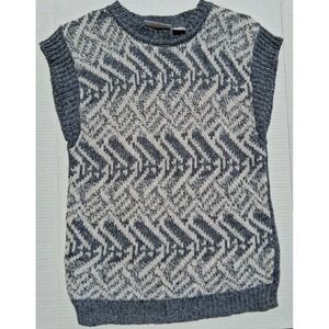 vintage Y2K Career Guild gray Bohemian Sweater Vest  top‎  size S.